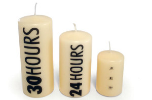 Time Clock Pillar Candles 