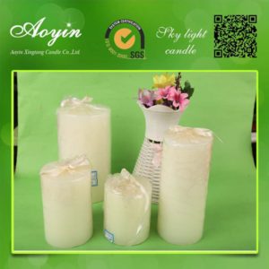 White Pillar Candles 